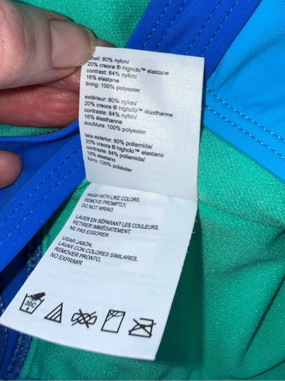 Speedo Girls Size 8 Athletic One Piece Swimsuit Blue Sport Racerback Colorblock